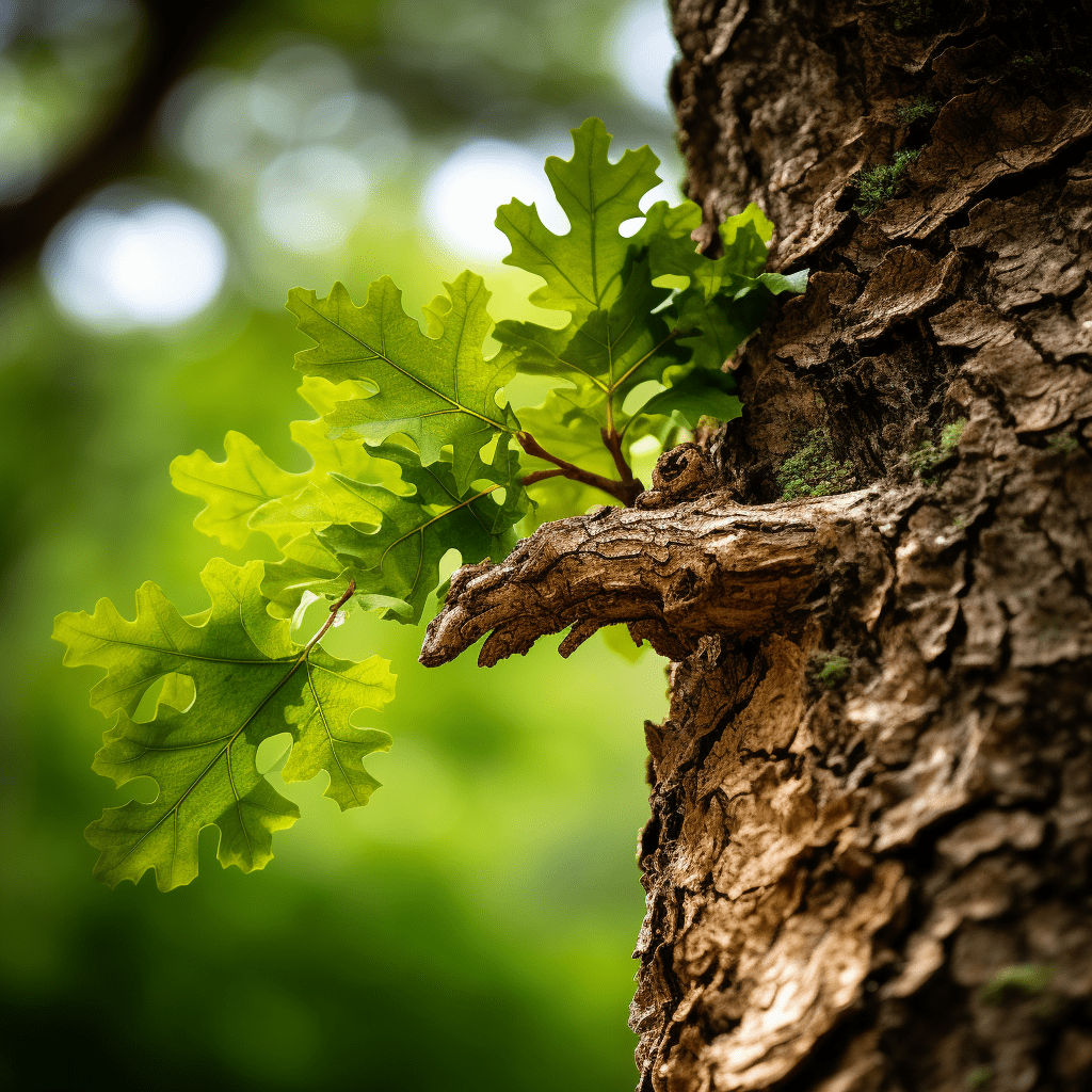 a pin white oak tree that's received plant health care and recovered 